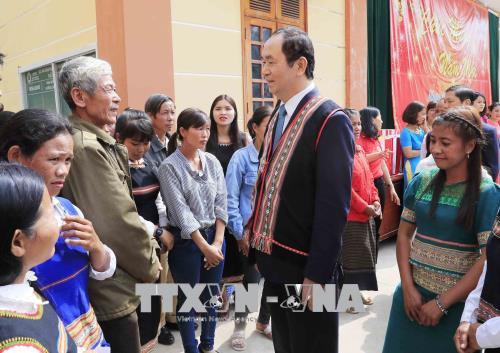 Chủ tịch nước Trần Đại Quang thăm chúc Tết tại tỉnh Kon Tum ảnh 3