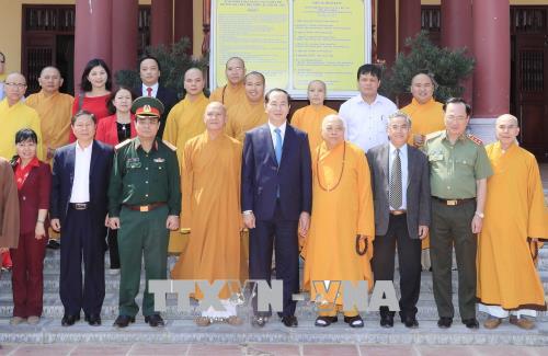 Chủ tịch nước Trần Đại Quang thăm chúc Tết tại tỉnh Kon Tum ảnh 5