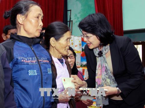 Phó Chủ tịch nước chúc tết, tặng quà gia đình chính sách tại Thái Bình ảnh 1