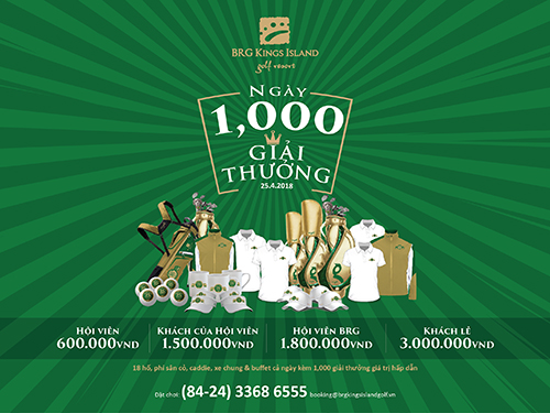 1.000 giải thưởng trong ngày kỷ niệm BRG Kings Island Golf Resort 25 tuổi ảnh 1