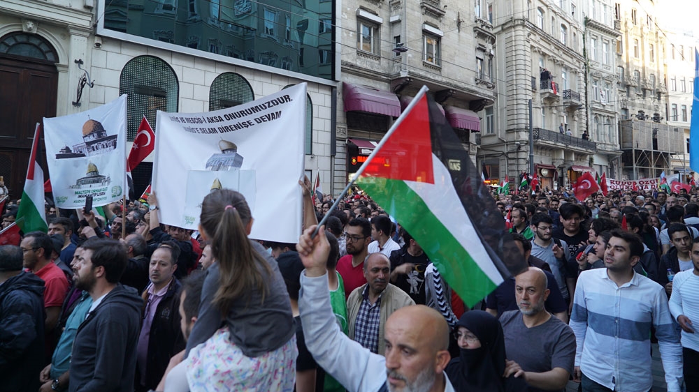 Biển người biểu tình ở Thổ Nhĩ Kỳ ủng hộ dân Palestine và phản đối Mỹ ảnh 2