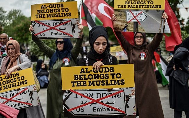 Biển người biểu tình ở Thổ Nhĩ Kỳ ủng hộ dân Palestine và phản đối Mỹ ảnh 4