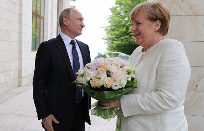Lý do bó hoa Tổng thống Putin tặng Thủ tướng Merkel khiến truyền thông Đức phàn nàn ảnh 1