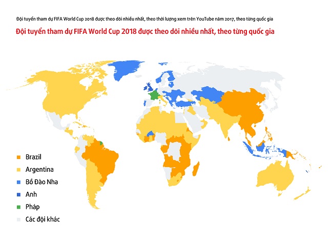 FIFA World Cup 2018 được tìm kiếm nhiều nhất trên Google và YouTube ảnh 1