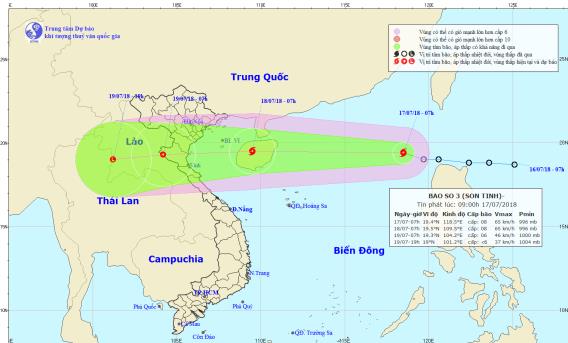 Áp thấp nhiệt đới đã mạnh lên thành bão số 3 ảnh 1