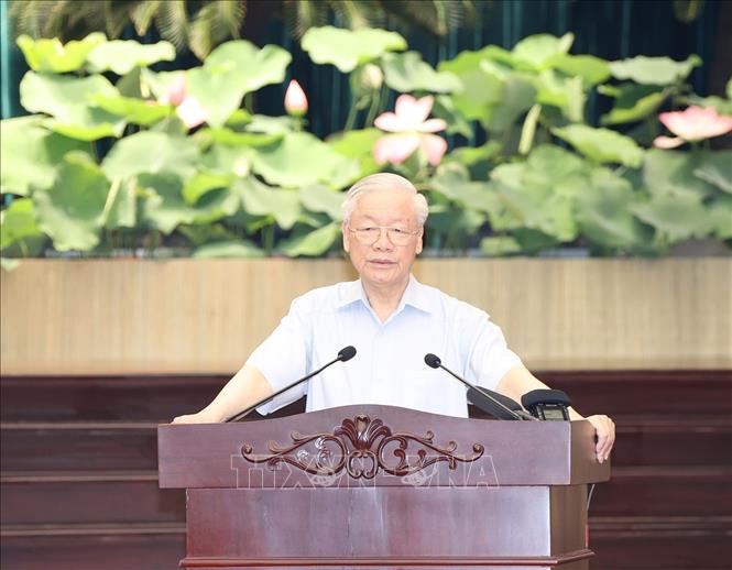 Toàn văn phát biểu của Tổng Bí thư tại buổi làm việc với Thành ủy TP Hồ Chí Minh 