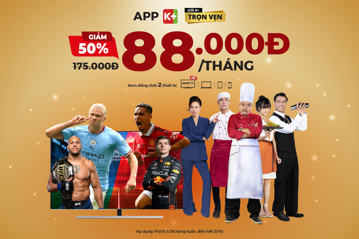 Lần đầu tiên K+ giảm 50% cho cả đầu thu và các gói thuê bao