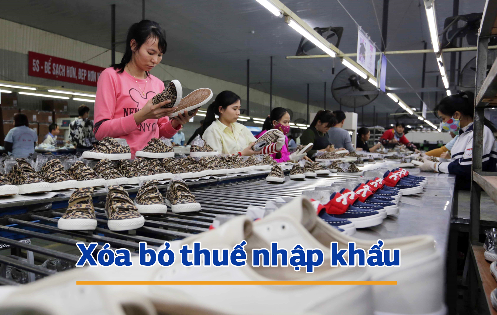 Hiệp định Thương mại Tự do EVFTA sẽ là cơ hội lớn cho cho ngành da giày của Việt Nam xuất khẩu sang thị trường EU. Ảnh: TTXVN