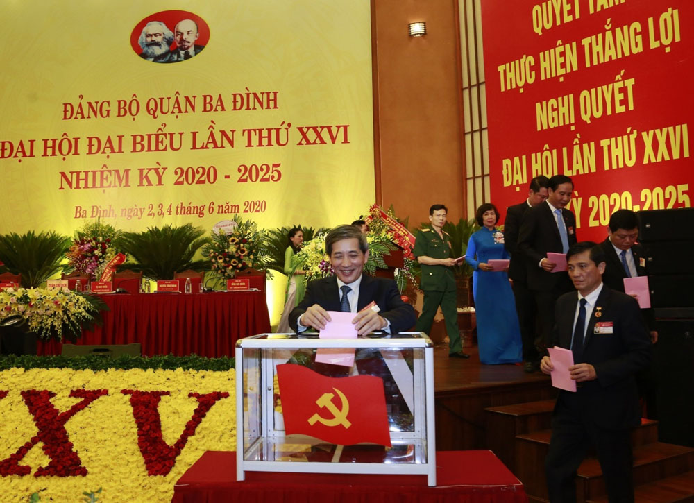 Đại hội đại biểu lần thứ XXVI Đảng bộ quận Ba Đình (Hà Nội), nhiệm kỳ 2020 - 2025.