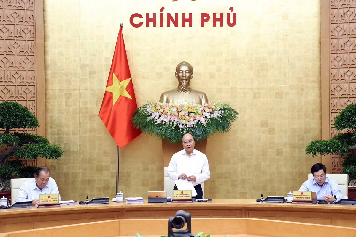 Thủ tướng Nguyễn Xuân Phúc chủ trì Phiên họp Chính phủ thường kỳ tháng 8/2020.