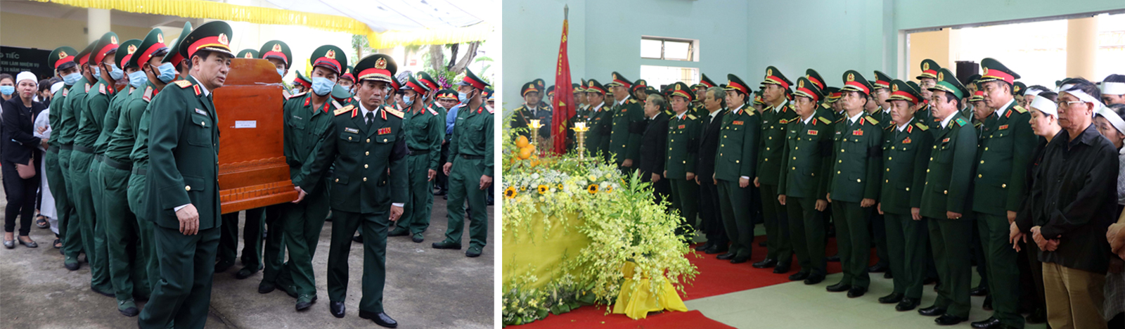 Lễ truy điệu, tiễn đưa 13 cán bộ, chiến sĩ đã hy sinh khi cứu hộ, cứu nạn tại Thủy điện Rào Trăng 3.