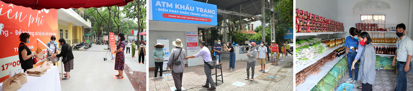 Các mô hình “ATM gạo”, “ATM khẩu trang”, “Siêu thị 0 đồng”... là những phong trào thiết thực, giúp đỡ những người nghèo trong giai đoạn khó khăn.