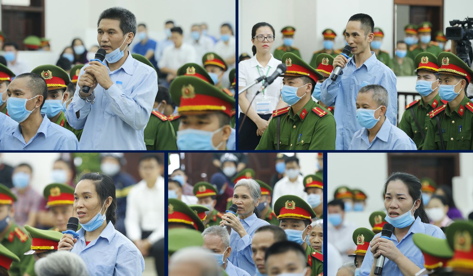 Các bị cáo nói lời sau cùng tại phiên tòa xét xử sơ thẩm vụ án “Giết người” và “Chống người thi hành công vụ” xảy ra tại thôn Hoành (xã Đồng Tâm, huyện Mỹ Đức, Hà Nội).