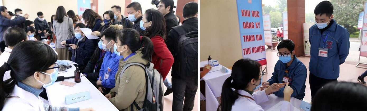 Tình nguyện viên đăng ký tiêm thử nghiệm vaccine COVIVAC của IVAC.