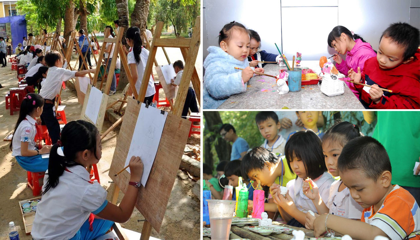 Hoạt động ngoài trời của trẻ nhỏ.