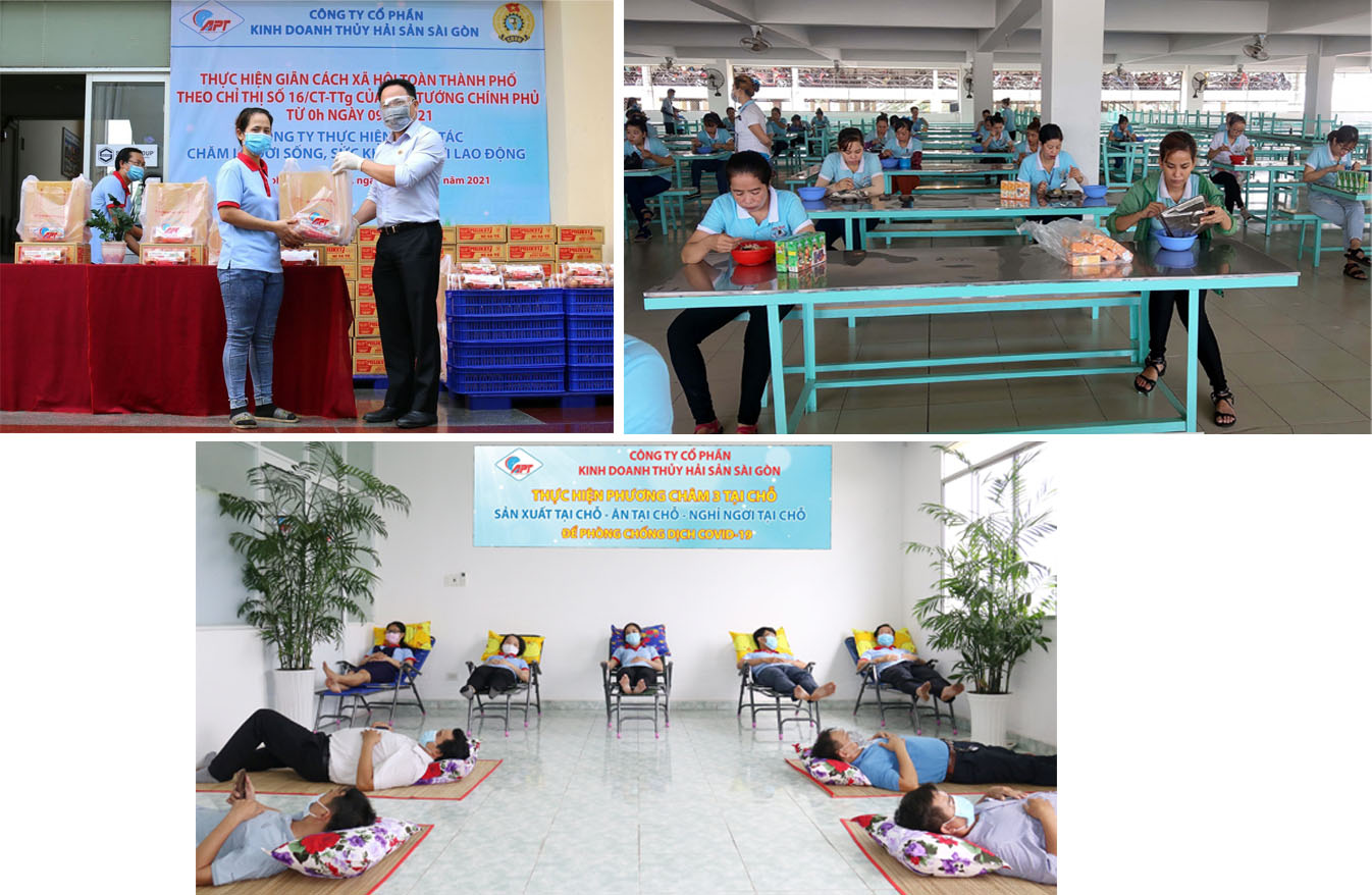 Cán bộ và người lao động Công ty APT nỗ lực thực hiện chiến dịch sản xuất theo phương châm "3 tại chỗ".