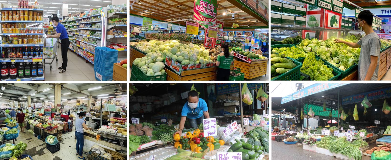 Việc mua hàng hóa thiết yếu tại chợ và siêu thị trong những ngày giãn cách xã hội tại khu vực phía Nam cần đảm bảo quy định phòng, chống dịch.