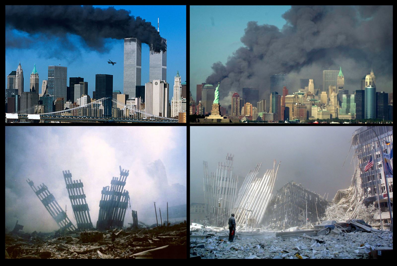 Trung tâm Thương mại Thế giới New York sau vụ tấn công ngày 11/9/2001.