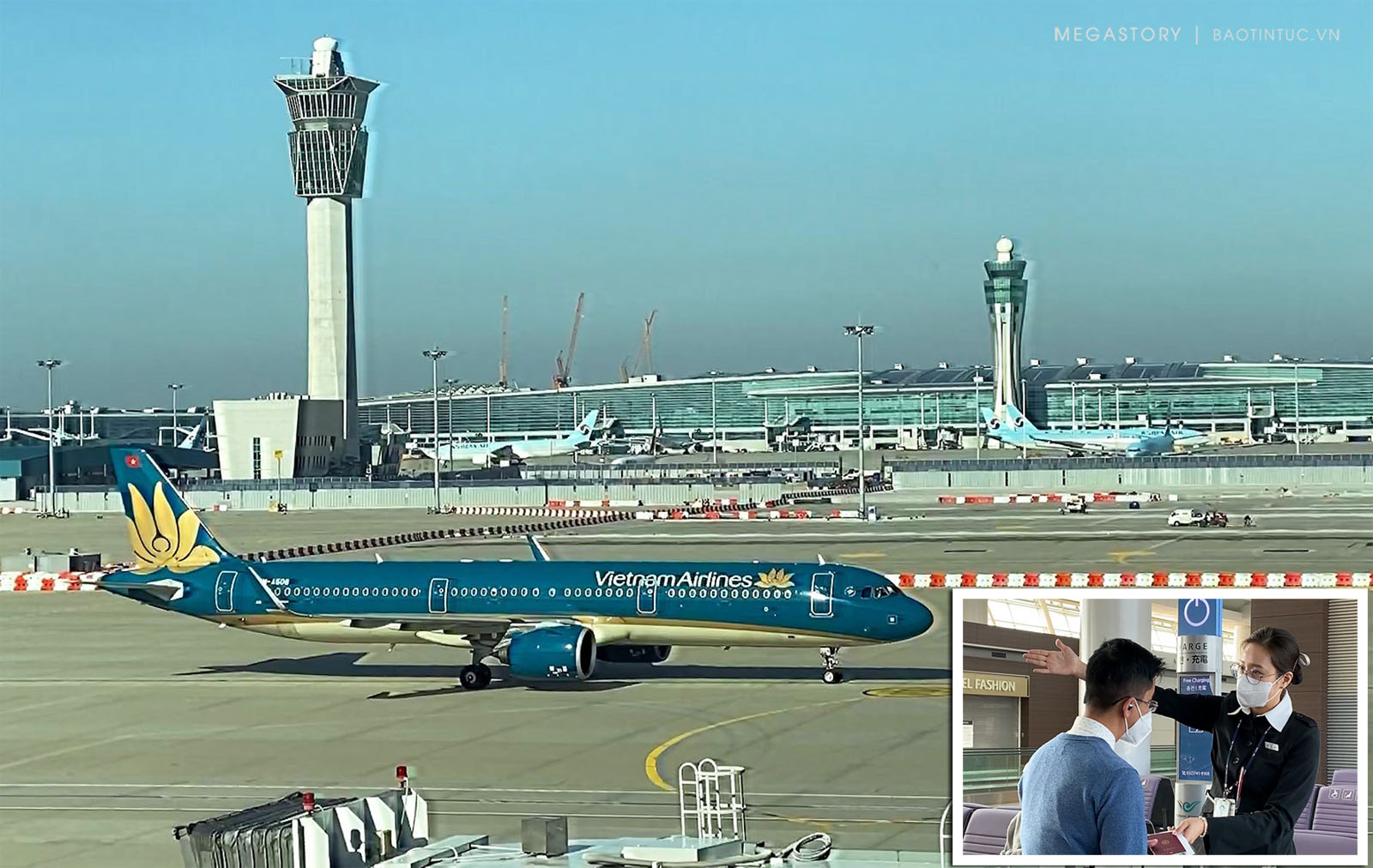 Vietnam Airlines thực hiện chuyến bay thương mại thí điểm đón khách quốc tế từ Hàn Quốc về Việt Nam.