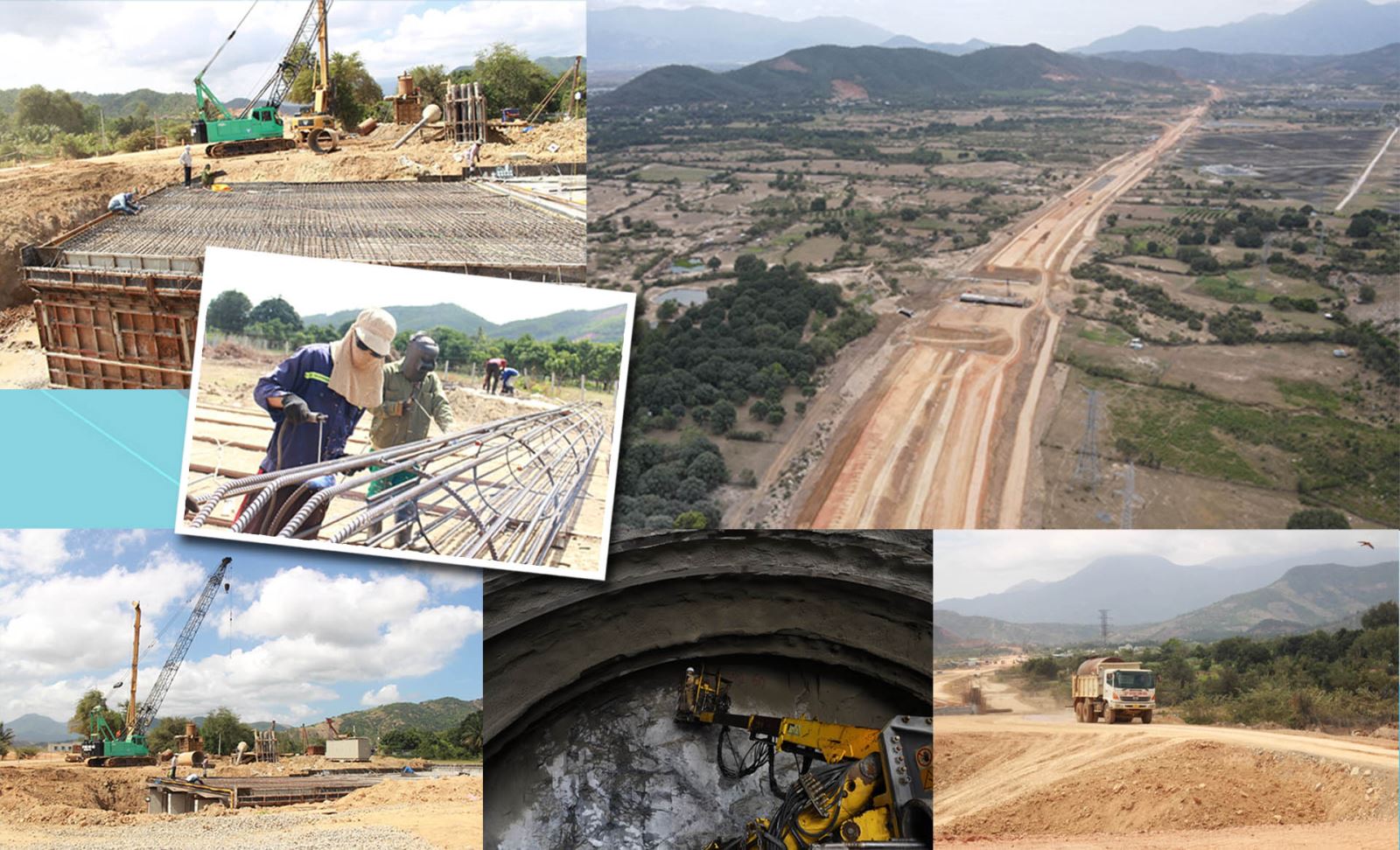 Tỉnh Khánh Hòa đẩy nhanh tiến độ thi công dự án thành phần Nha Trang - Cam Lâm trên cao tốc Bắc - Nam.