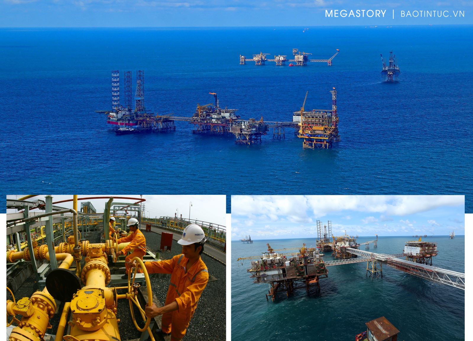 Khu khai thác dầu tại mỏ Bạch Hổ (thuộc Petrovietnam).
