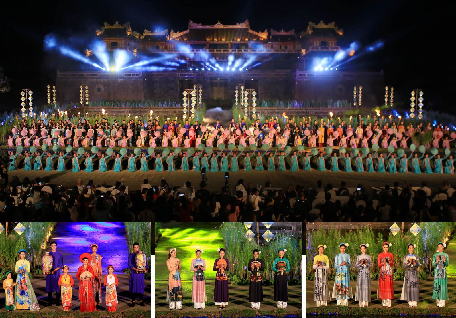 Lễ hội Áo dài với chủ đề “Áo dài trên con đường di sản”, tại cổng Ngọ Môn, Đại Nội Huế.