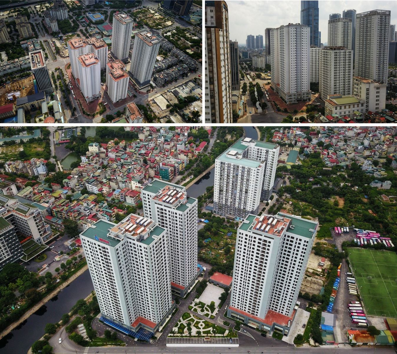 Các khu nhà ở tái định cư.