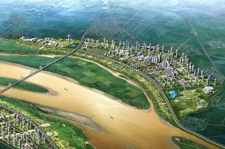 Mô hình phân khu đô thị sông Hồng