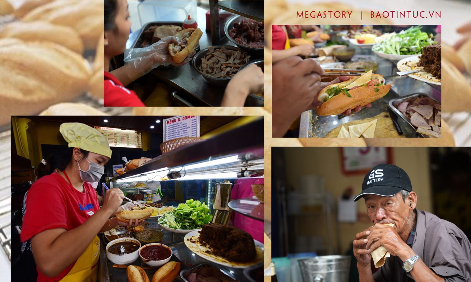 Bánh mì Hà Nội kiểu truyền thống chỉ gồm chút bơ, pate gan, thêm chút ruốc, xá xíu, vài lát giò, chả thái mỏng.