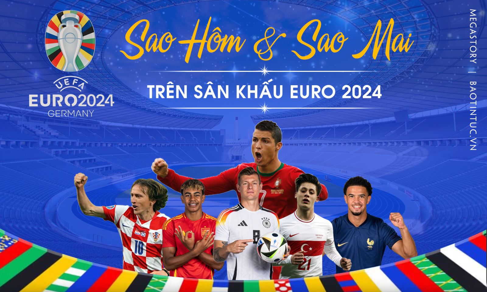 'Sao Hôm' và 'Sao Mai' trên sân khấu EURO 2024