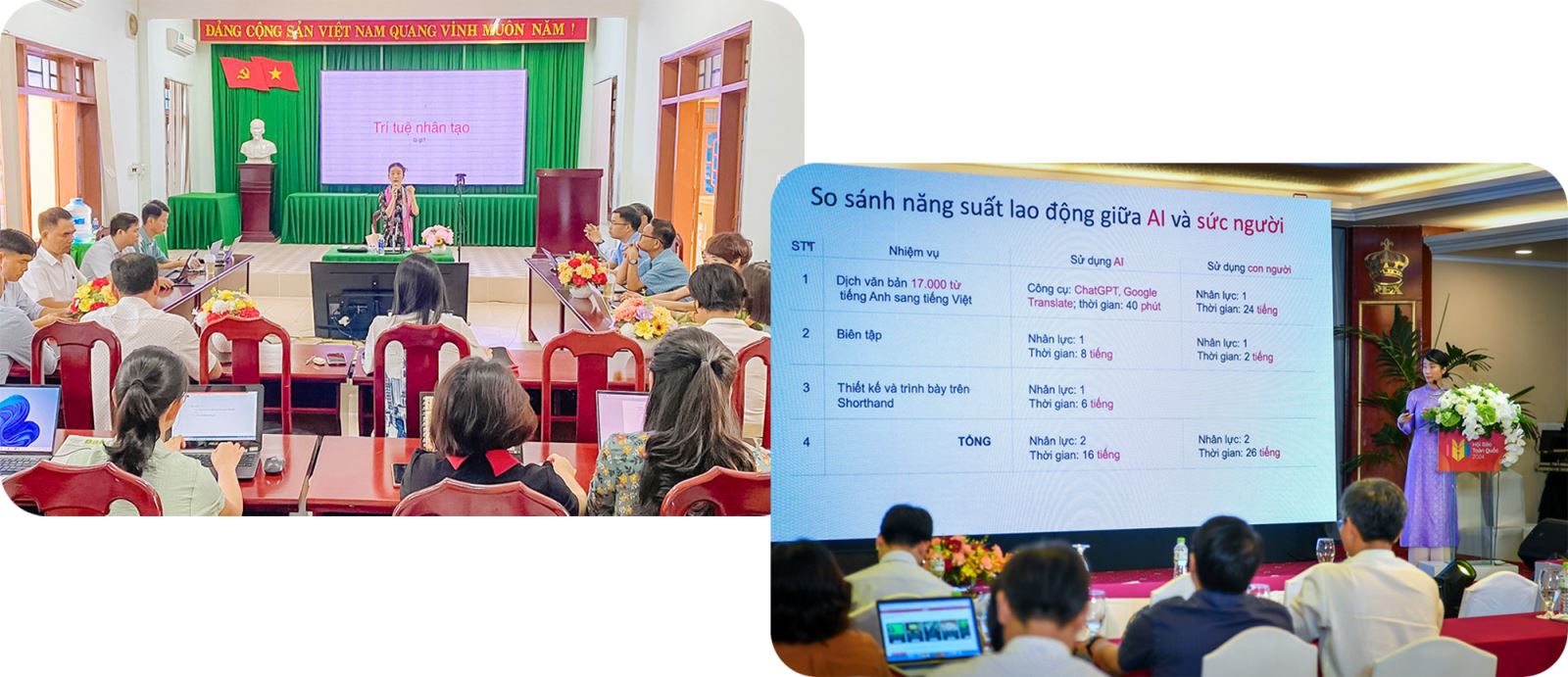 Nhà báo Thi Uyên, báo Nhân dân được biết đến với vai trò đào tạo nghiệp vụ báo chí ứng dụng công nghệ số. Ảnh: NVCC