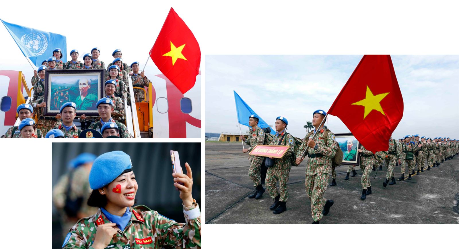 Đội Công binh số 2 lên đường thực hiện nhiệm vụ gìn giữ hòa bình Liên hợp quốc tại Phái bộ UNISFA, khu vực Abyei, ngày 8/8/2023.