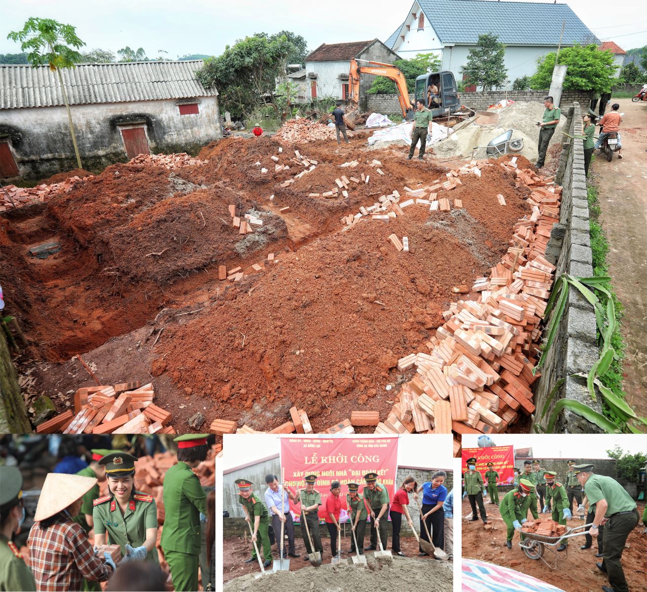 Công an tỉnh Bắc Giang chung tay xóa nhà tạm, nhà dột nát.