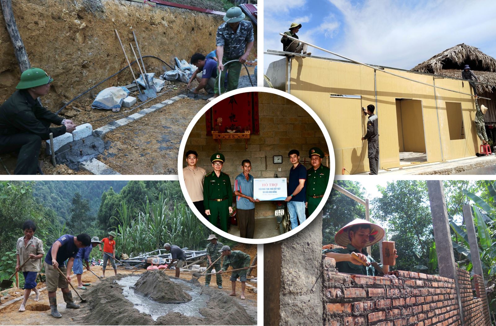 Chung tay xóa nhà tạm, nhà dột nát cho các hộ nghèo, cận nghèo trên cả nước.