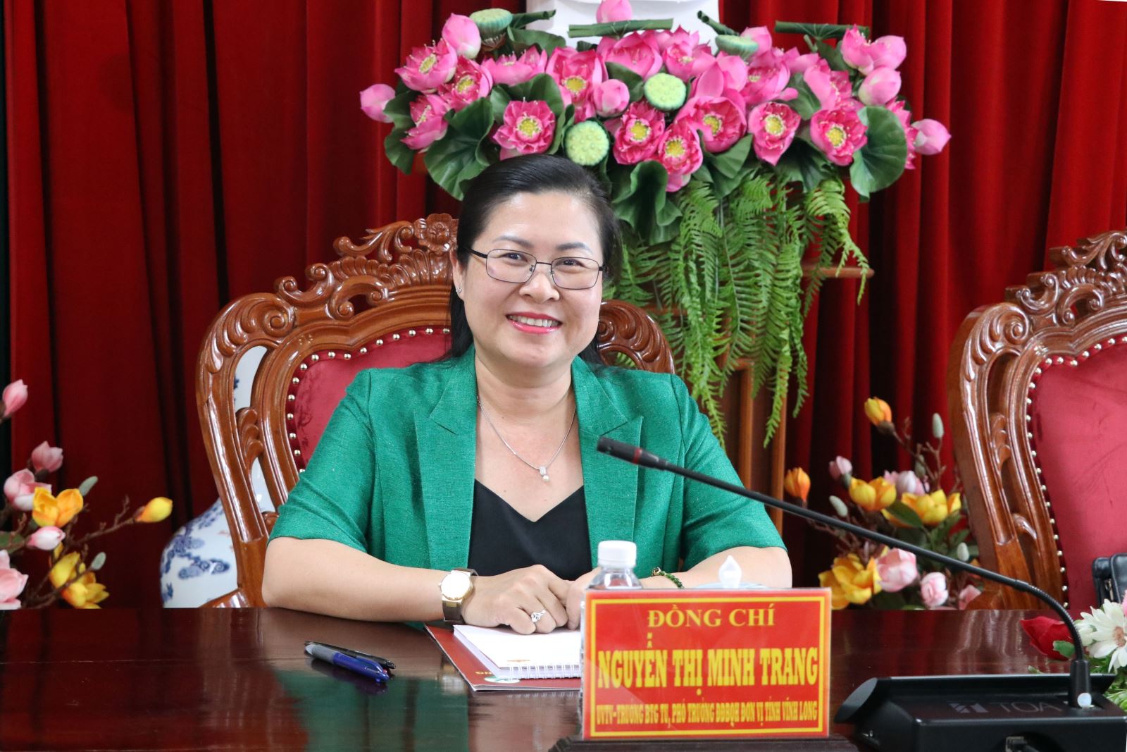 Trưởng Ban Tuyên giáo và Dân vận Tỉnh ủy Vĩnh Long Nguyễn Thị Minh Trang.