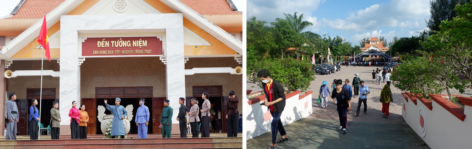 Người dân thăm viếng Khu di tích Vàm Nhựt Tảo, nơi ghi dấu chiến công của Anh hùng dân tộc Nguyễn Trung Trực đốt cháy tàu Esperance của Pháp.