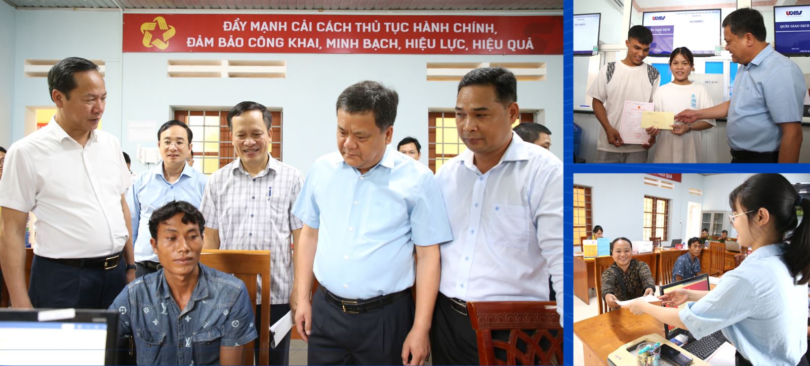 Việc giải quyết các thủ tục hành chính tại xã Đakrông (Quảng Trị) diễn ra nhanh chóng.