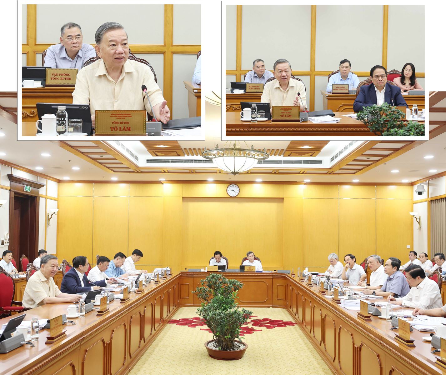 Bộ Chính trị, Ban Bí thư cho ý kiến về tình hình thực hiện Nghị quyết của Trung ương, Kết luận của Bộ Chính trị về sắp xếp tổ chức bộ máy và đơn vị hành chính.