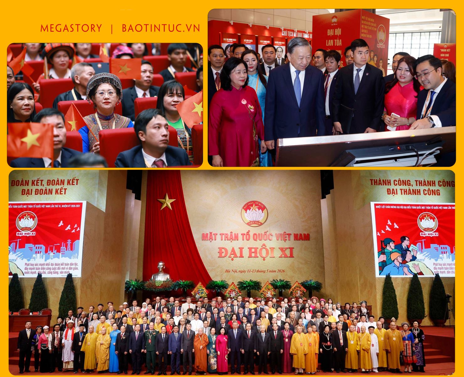 Tổng Bí thư, Chủ tịch nước Tô Lâm và các đại biểu dự khai mạc Đại hội đại biểu toàn quốc MTTQ Việt Nam lần thứ XI.