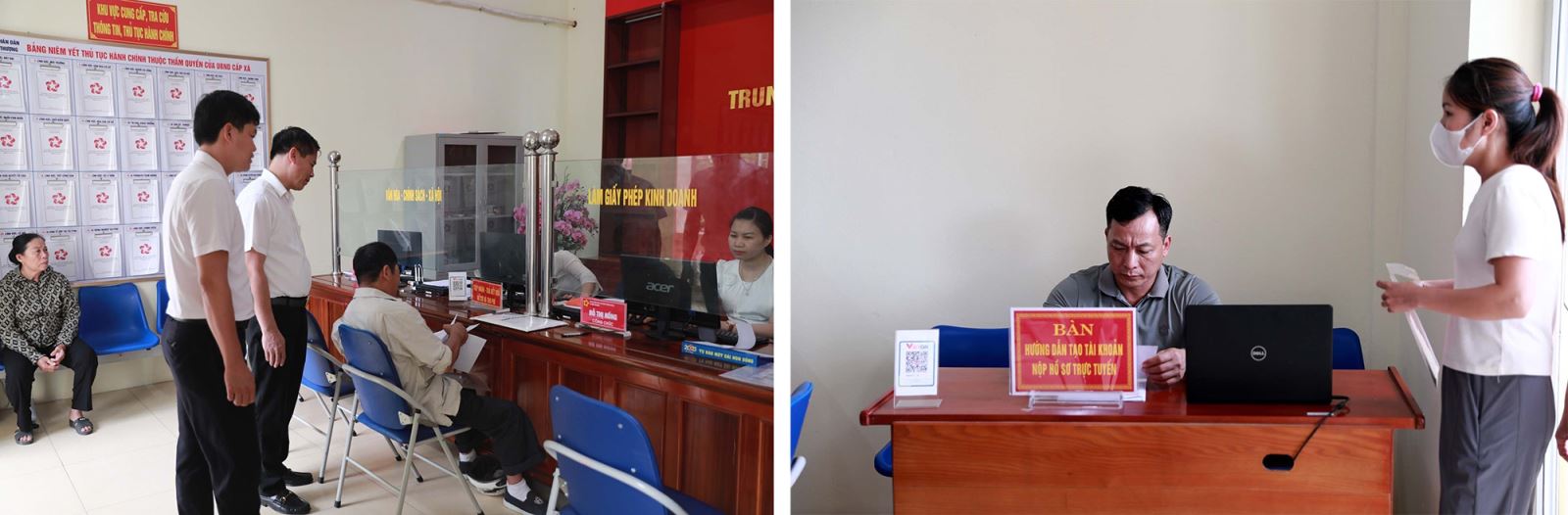 Giải quyết thủ tục hành chính cho người dân tại Trung tâm phục vụ hành chính công tại UBND xã Biện Thượng (Thanh Hóa).