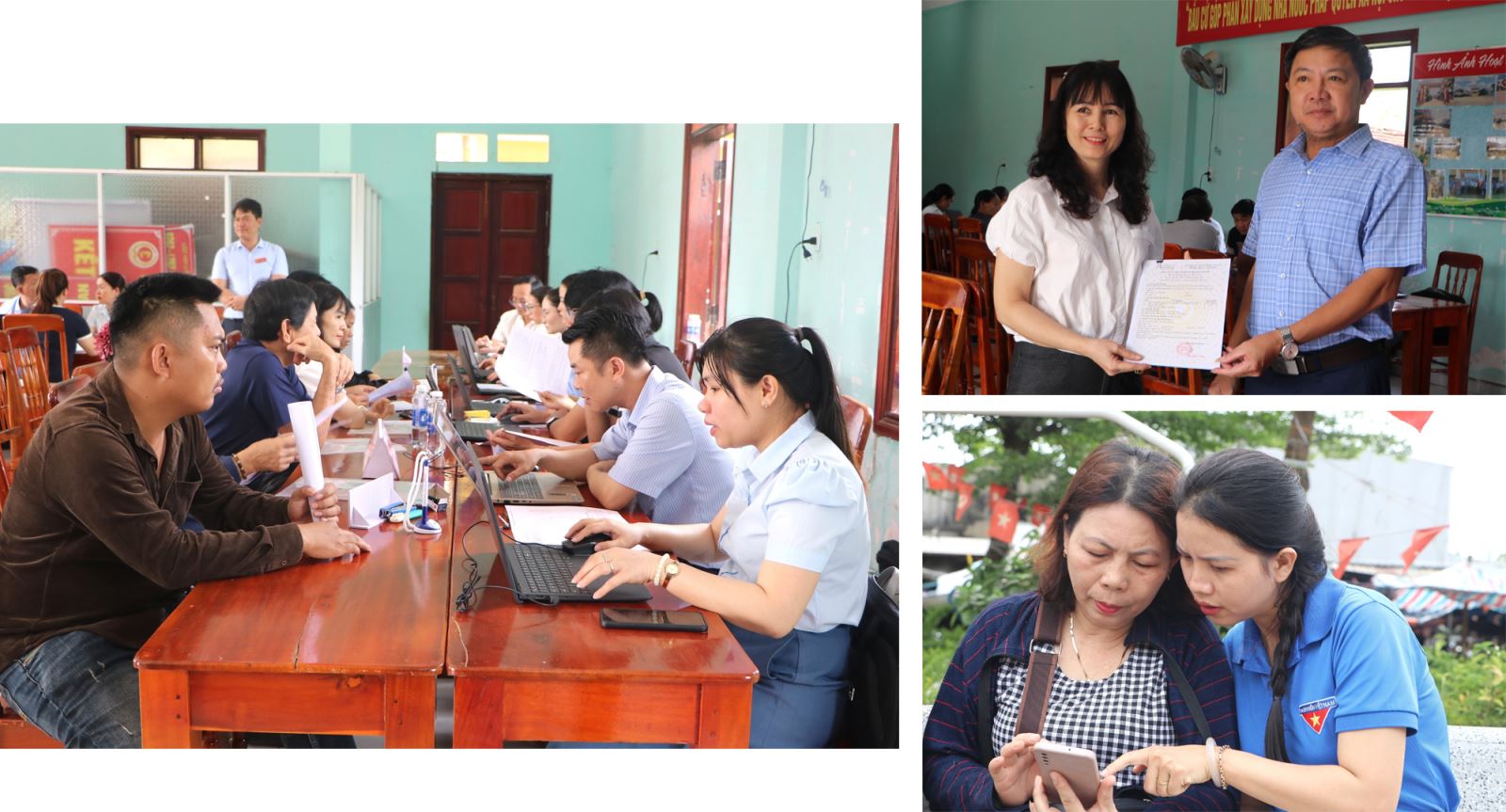 Chiến dịch “Ngày thứ 7 hành chính lưu động” tại xã Bình Sơn (Quảng Ngãi) với sự tham gia của trên 30 cán bộ, công chức, viên chức xã.