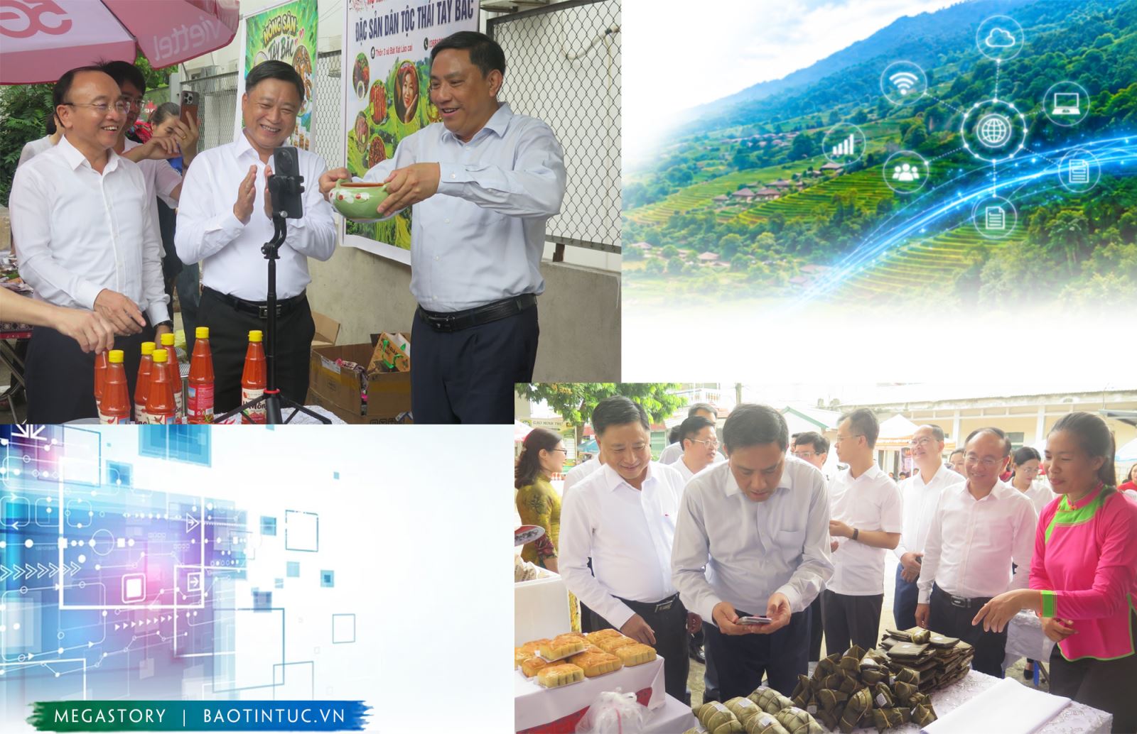 Lãnh đạo tỉnh Lào Cai tham quan, trải nghiệm phiên chợ số.
