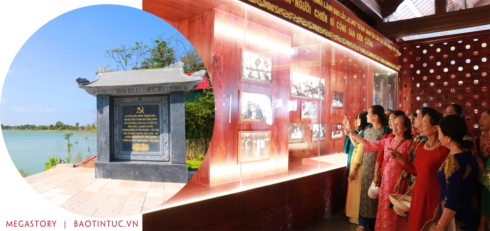 Du khách tham quan tại Khu lưu niệm Tổng Bí thư Lê Duẩn ở thôn Hậu Kiên, xã Triệu Phong, tỉnh Quảng Trị.