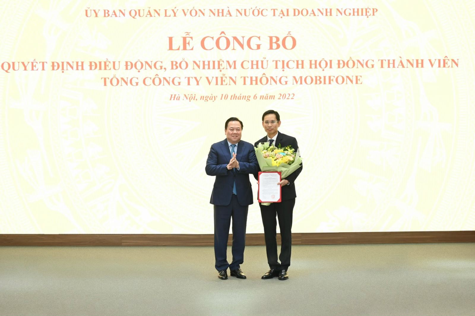 Lễ công bố quyết định bổ nhiệm Chủ tịch Hội đồng Thành viên Tổng Công ty Viễn thông MobiFone