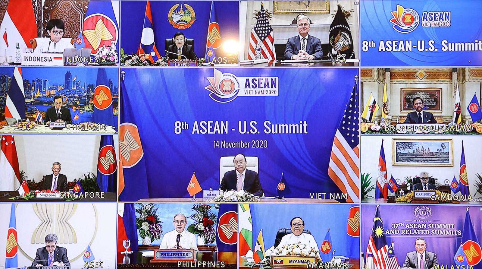 Hội nghị Cấp cao ASEAN - Hoa Kỳ lần thứ 8 theo hình thức trực tuyến.
