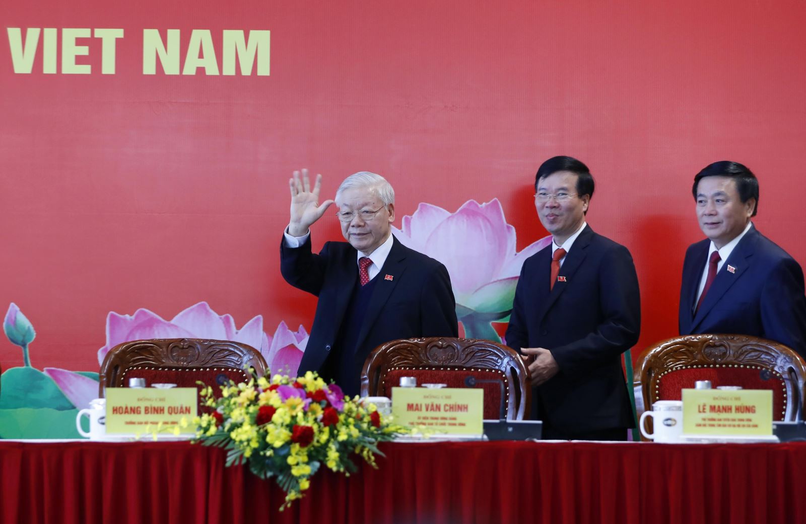 Tổng Bí thư, Chủ tịch nước Nguyễn Phú Trọng đến dự họp báo.