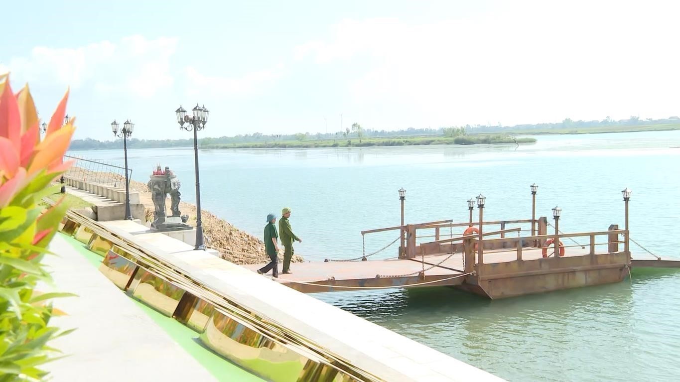 Quang cảnh Di tích lịch sử cấp Quốc gia Bến phà II Long Đại (xã Trường Ninh, tỉnh Quảng Trị).