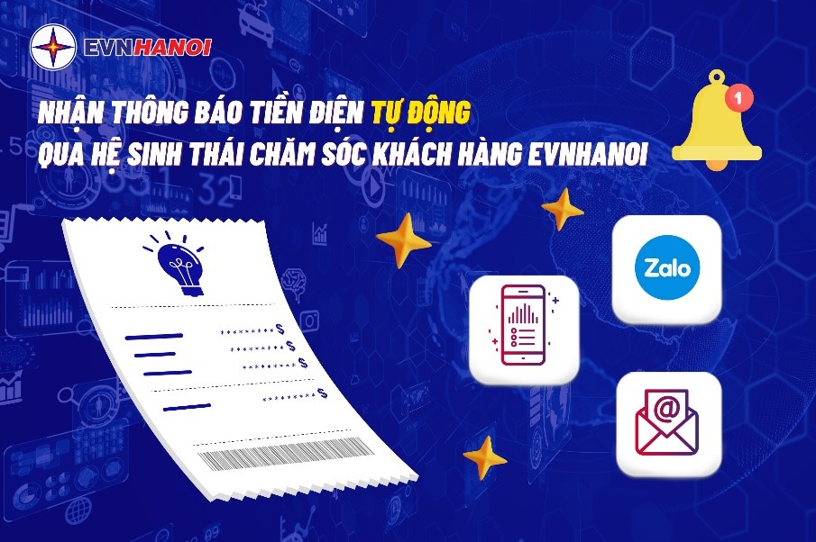 Sử dụng các ứng dụng chăm sóc khách hàng để có thông báo tiền điện